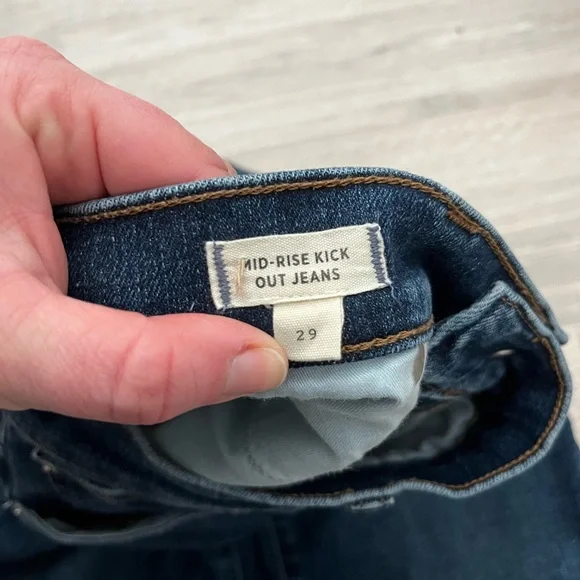 Madewell Women’s Kick Out Crop Jeans Arlen Wash Stretch - Size 29 - Picture 5 of 9